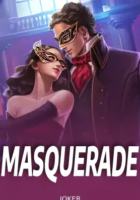 ปกเกม Masquerade ชายหญิงสวมหน้ากากงานเต้นรำบนพื้นม่วง