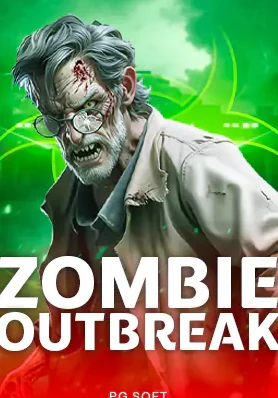 ปกเกม Zombie Outbreak ซอมบี้หน้าเขียวสวมเสื้อสีขาวเปื้อน