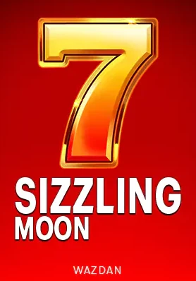 ปกเกม Sizzling Moon เลขเจ็ดสีทองลุกเป็นไฟบนพื้นแดง